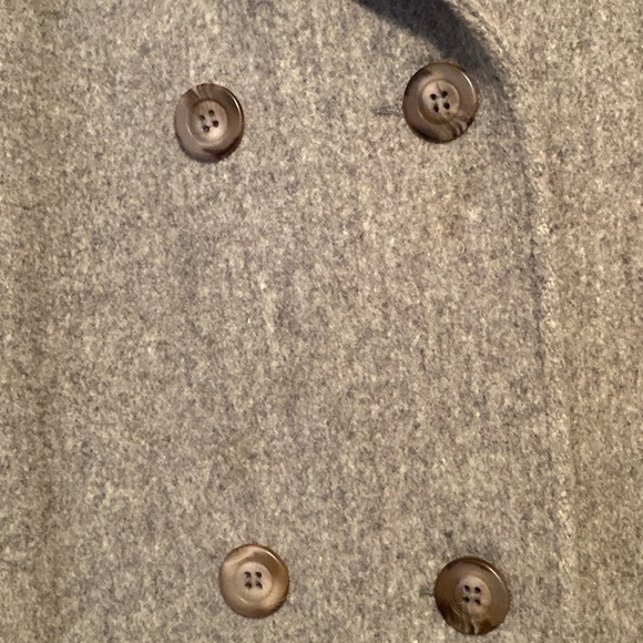 Alorna Vintage Gray Heather Wool Blend Maxi Coat Petite sized L or XL - Picture 5 of 15